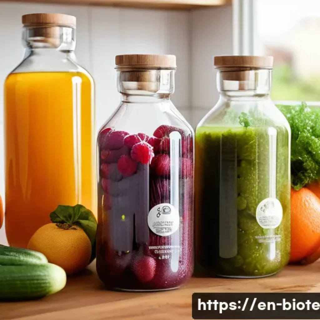 바이오 기반 소재의 산업별 적용 사례 - A modern sustainable packaging design scene featuring transparent bio-based polylactic acid (PLA) fi...