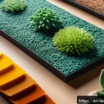 Home 19 바이오 기반 소재의 고객 맞춤형 개발 - A modern eco-friendly product design studio showcasing sustainable innovation: a diverse team of des...