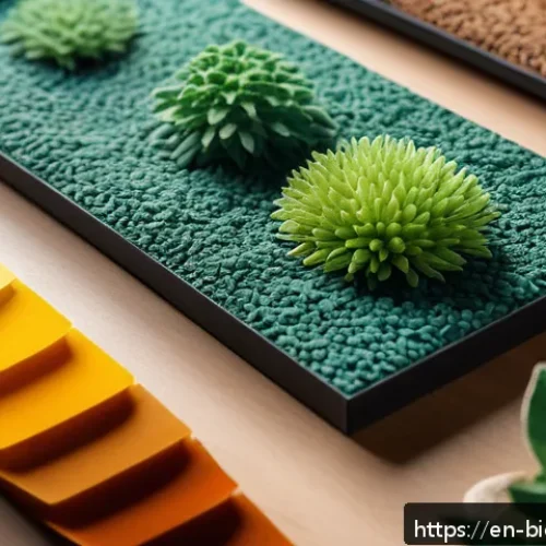 Home 31 바이오 기반 소재의 고객 맞춤형 개발 - A modern eco-friendly product design studio showcasing sustainable innovation: a diverse team of des...
