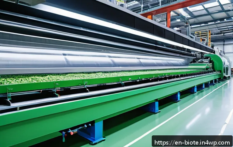 바이오 기반 소재의 무역과 경제적 영향 - A modern industrial manufacturing facility showcasing advanced machinery producing eco-friendly auto...